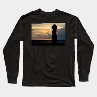 Easter Island Sunset Long Sleeve T-Shirt